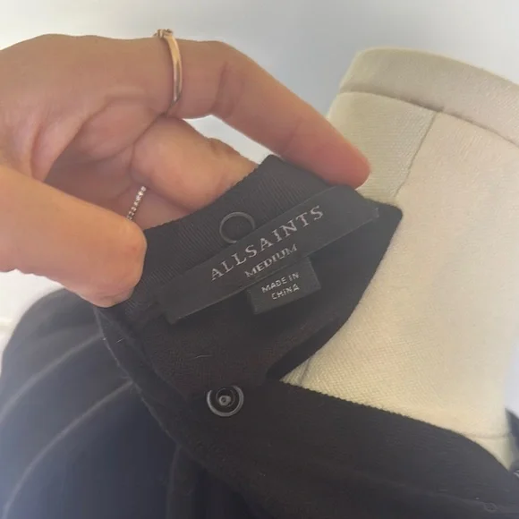 AllSaints Ellie Cotton Dolman Sleeve Sweater | Black - Picture 4 of 5